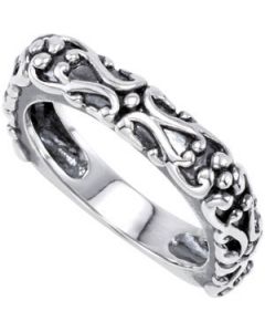 Stackable Metal Fashion Ring Sterling Silver  