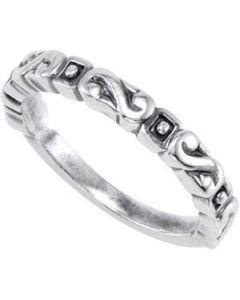 Stackable Metal Fashion Ring Sterling Silver  