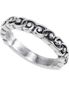 Stackable Metal Fashion Ring Sterling Silver  