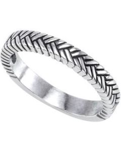 Stackable Metal Fashion Ring Sterling Silver  