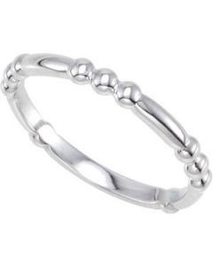 Stackable Metal Fashion Ring Sterling Silver  