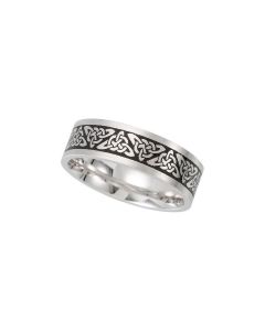 14kt White 7mm Comfort-Fit Enamel Band Size 12.5