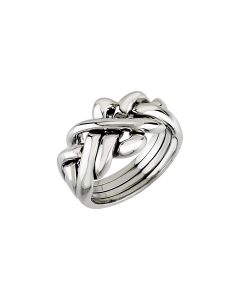 14kt White Gents Puzzle Ring