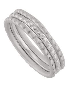 Set Of 3 Stackable Rings Sterling Silver  Size 9