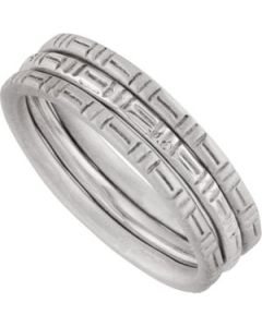 Set Of 3 Stackable Rings Sterling Silver  Size 8