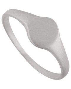 Signet Ring With Matte Finish Sterling Silver  Size 9