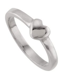 Heart Fashion Ring Sterling Silver  Size 09.00 Heart Fashion Ring