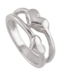 Heart Fashion Ring Sterling Silver  Size 9