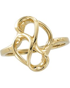 Metal Fashion Ring 14K White Gold Ring