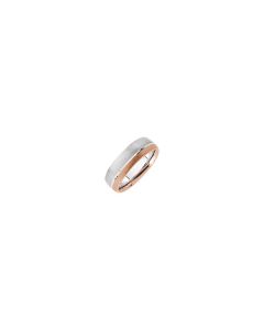 14kt White & Rose 7mm Bonded Band Size 8