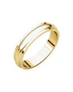 14kt Yellow 4mm Half Round Edge Band