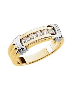 Two-Tone Men's Diamond Ring