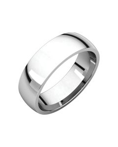 10kt White 6mm Light Comfort Fit Band