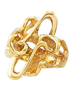 Metal Fashion Nugget Ring 14K Yellow Gold Ring