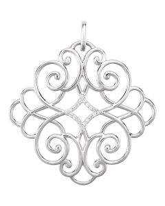 Sterling Silver 1/10 CTW Diamond Pendant