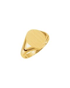 14kt Yellow 12x10mm Oval Signet Ring