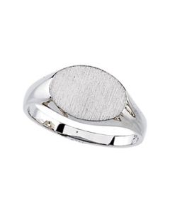 Signet Ring 14K White Gold Ring