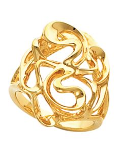 Metal Fashion  Ring 14K White Gold Ring