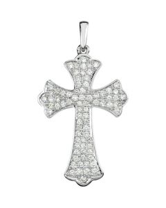 1/2 CTW Diamond Micro Pave Cross