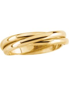 3-Band Rolling Ring 14K Yellow Gold Size 12.00