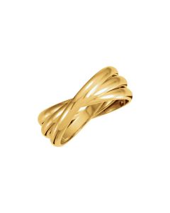 14kt Yellow 2.5mm 3-Band Rolling Ring Size 9
