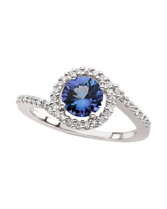 Genuine Tanzanite & Diamond Ring