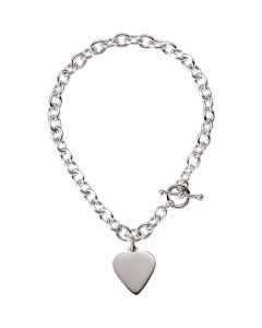 Cable Bracelet with Heart 5.75mm 