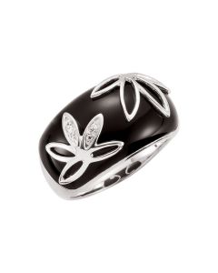 Genuine Onyx & Diamond Ring