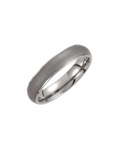 Titanium 5mm Oxidized Center Ridged Band Size 8.5