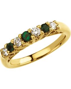 Emerald & Diamond Anniversary Band