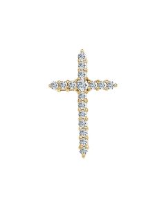 14kt Yellow Diamond Cross Pendant