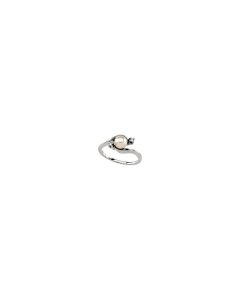 Akoya Cultured Pearl & Diamond Ring
