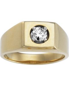 Gents Diamond Ring 14K Yellow Gold 1/2 Ct