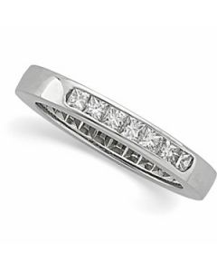 Diamond Band 14K White Gold Size 06.00