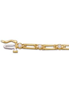 Diamond Bracelet 14K Yellow Gold 3/4 Ct Tw