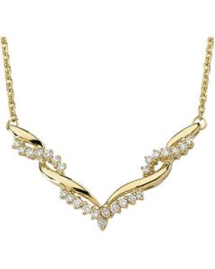 Diamond Asmb Necklace 14K Yellow Gold 5/8 Ct Tw