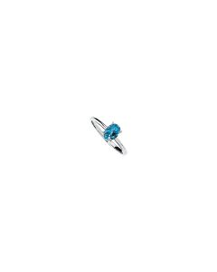 Genuine Swiss Blue Topaz Ring