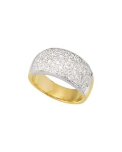 14kt Two-Tone 1 CTW Diamond Micro Pave Ring Size 7