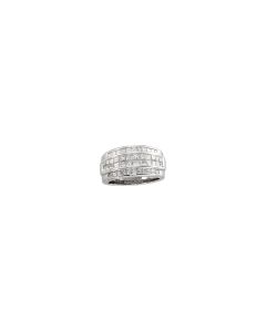 14kt White 2 CTW Diamond Invisible Set Ring Size 5