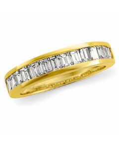 Diamond Duo Band 14K Yellow Gold Ladies 1 1/6 Ct Tw