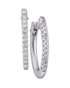 Diamond Earring 14K White Gold Pair 1/3 Ct Tw