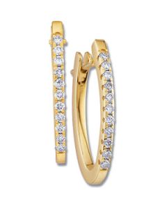 Diamond Earring 14K Yellow Gold Pair 1/3 Ct Tw