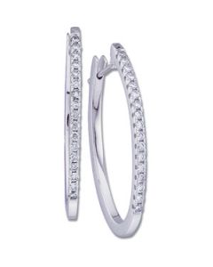 Diamond Earring 14K White Gold Pair 1/2 Ct Tw