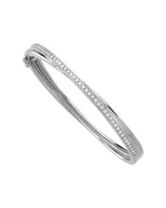 Diamond Bangle Bracelet 14K Yellow Gold Bangle