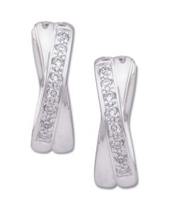 Diamond Earring 14K White Gold Pair