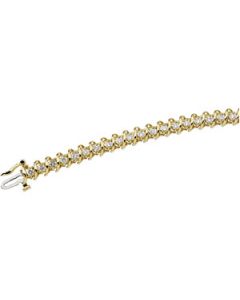 Diamond Bracelet 14K Yellow Gold 3 1/2 Ct Tw
