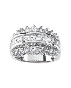 Cubic Zirconia Ring Sterling Silver  Size 08.00