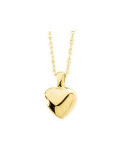 Metal Fashion Heart Pendant W/Chain 14K Yellow Gold Pendant