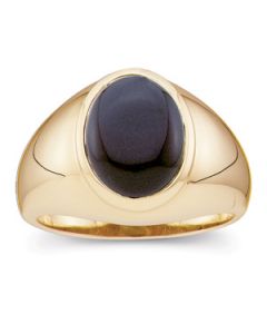 Genuine Onyx Ring 14K Yellow Gold 12.00X10.00 Mm
