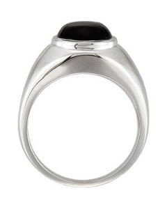 GENUINE ONYX RING Sterling Silver   ONE PIECE
